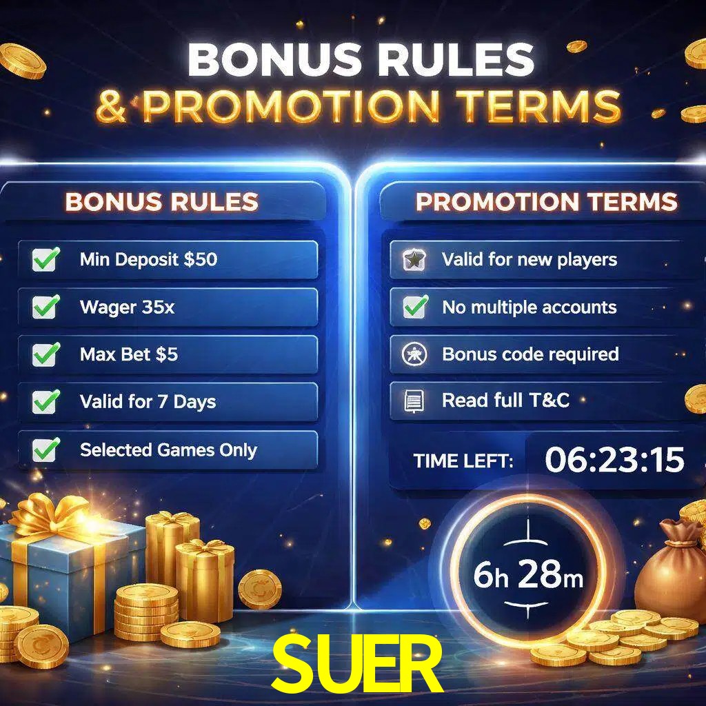 Reglas de promoción SUER y condiciones de bonos explicadas visualmente